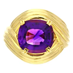 Amethyst Ring Gelbgold