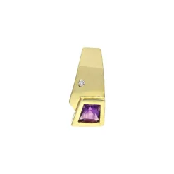Amethyst-Anhänger Gelbgold