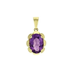 Amethyst-Anhänger Gelbgold