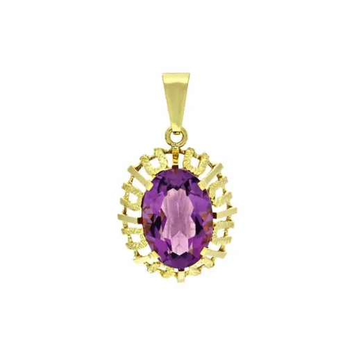 Amethyst-Anhänger Gelbgold