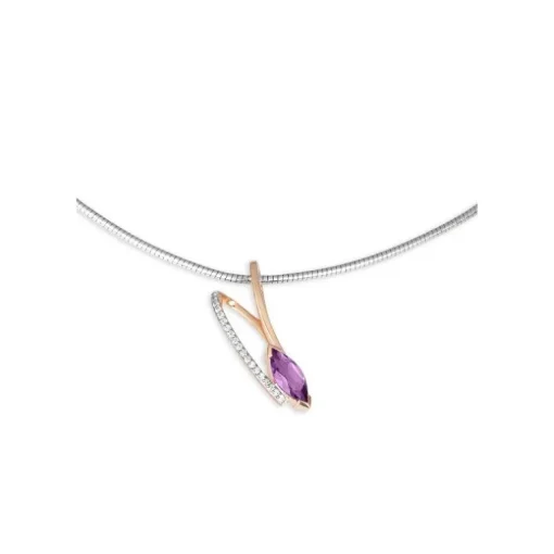 Amethyst-Anhänger Rotgold
