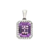 Amethyst-Anhänger Silber rhodiniert