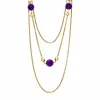Amethyst-Halskette Gelbgold