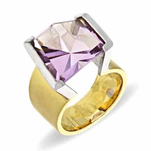 Amethyst-Ring Bicolor