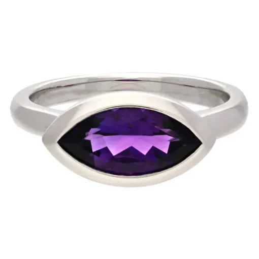 Amethyst-Ring Weißgold