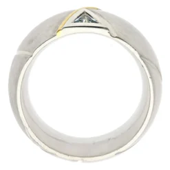 Aquamarin-Ring Bicolor