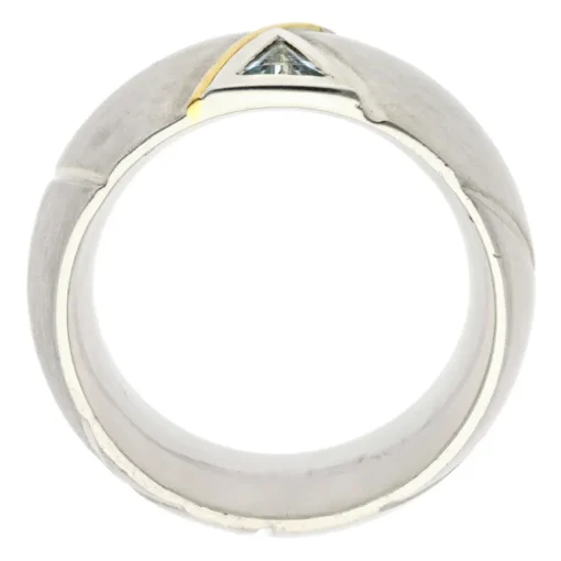 Aquamarin-Ring Bicolor
