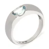 Aquamarin-Ring Weißgold