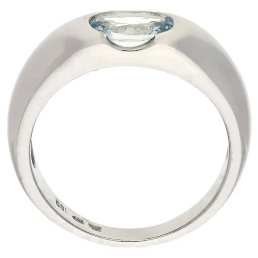 Aquamarin-Ring Weißgold