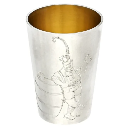 Becher Silber, teil-vergoldet