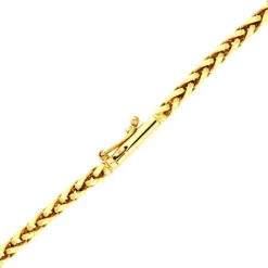 Bergkristall-Collier Gelbgold