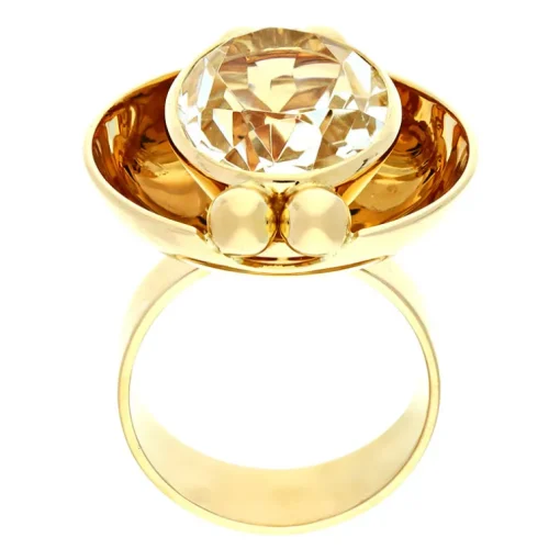 Bergkristall-Ring Roségold