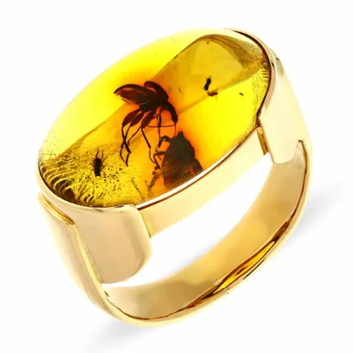 Bernstein-Ring Gelbgold
