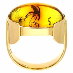 Bernstein-Ring Gelbgold