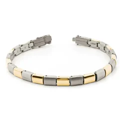 BOCCIA Armband Titan teilvergoldet