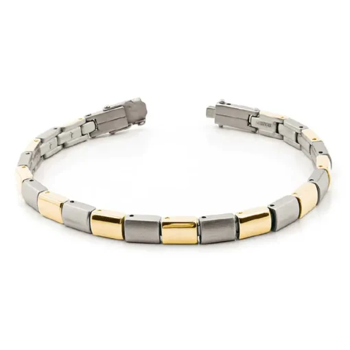 BOCCIA Armband Titan teilvergoldet