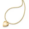 BOCCIA Brillant-Collier 'Herz' Titan, vergoldet