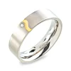 BOCCIA Brillant-Ring Titan, teil-vergoldet