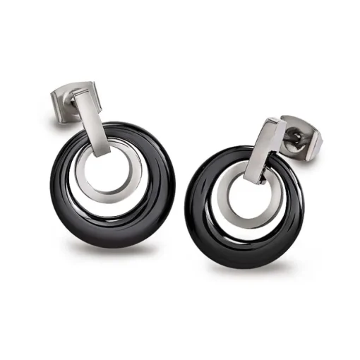 BOCCIA Ohrstecker Titan und Keramik