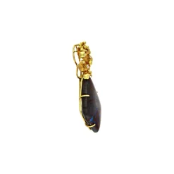 Boulder-Opal Anhänger Gelbgold