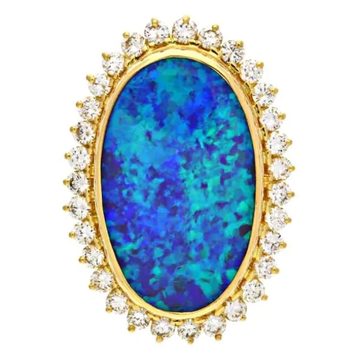 Boulder-Opal-Ring Gelbgold