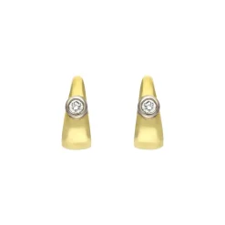 Brillant Scharnier-Creolen Gelbgold