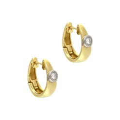 Brillant Scharnier-Creolen Gelbgold