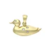 Brillant-Anhänger 'Ente' Gelbgold
