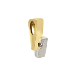 Brillant-Anhänger Gelbgold teil-rhodiniert
