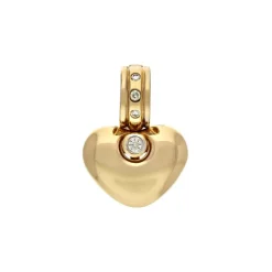 Brillant-Anhänger 'Herz' Gelbgold