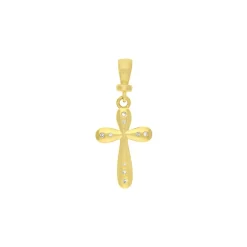 Brillant-Anhänger 'Kreuz' Gelbgold
