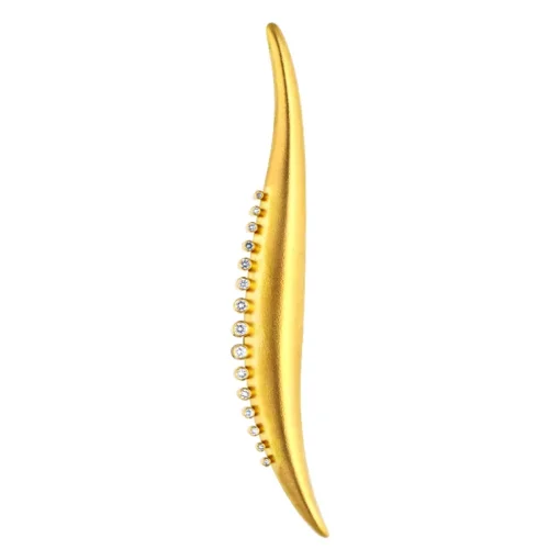 Brillant-Brosche Gelbgold