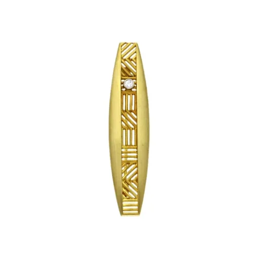 Brillant-Brosche Gelbgold
