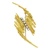 Brillant-Brosche Gelbgold