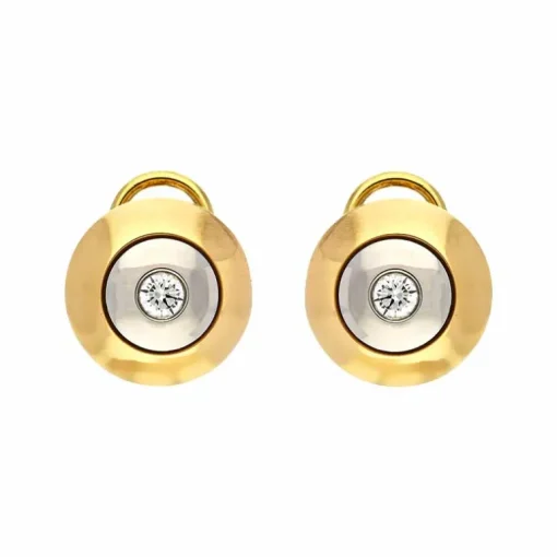 Brillant-Clip-Ohrstecker Bicolor