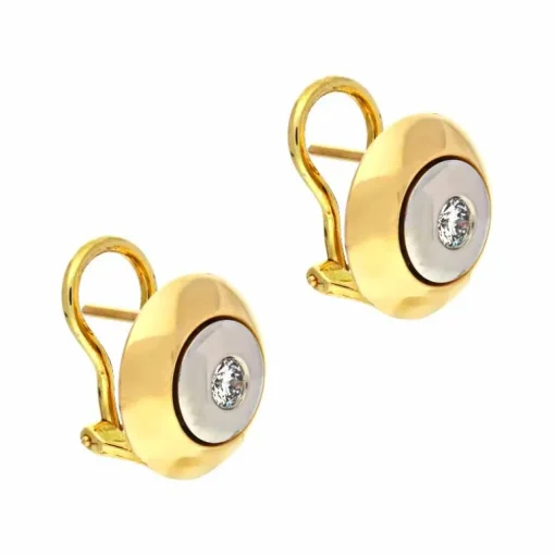 Brillant-Clip-Ohrstecker Bicolor