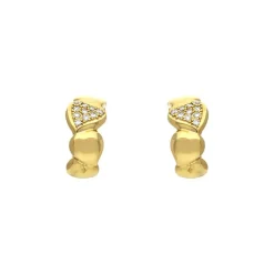 Brillant-Clip-Ohrstecker Gelbgold