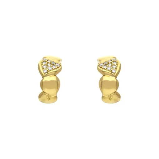 Brillant-Clip-Ohrstecker Gelbgold