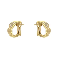 Brillant-Clip-Ohrstecker Gelbgold