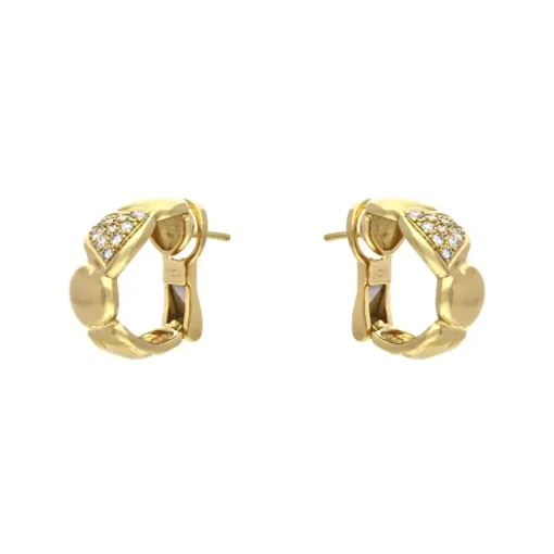 Brillant-Clip-Ohrstecker Gelbgold