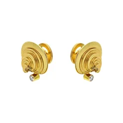 Brillant-Designer Ohrstecker Gelbgold