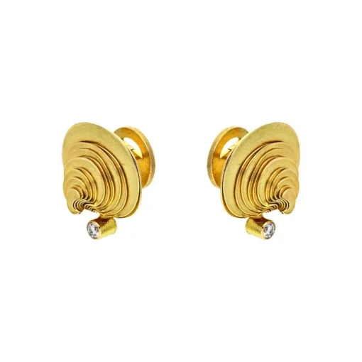 Brillant-Designer Ohrstecker Gelbgold
