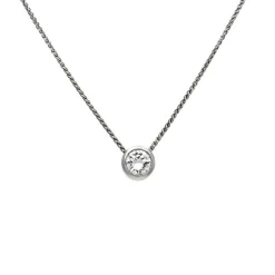 Brillant-Durchläufer mit Kette Weißgold 0,668 ct
