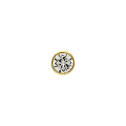 Brillant-Einzel Ohrstecker Gelbgold