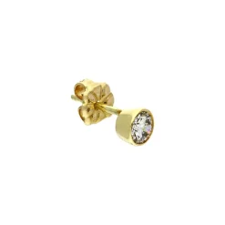 Brillant-Einzel Ohrstecker Gelbgold