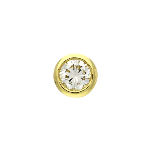 Brillant-Einzel-Ohrstecker Gelbgold