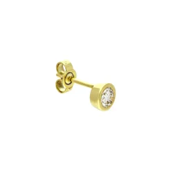 Brillant-Einzel-Ohrstecker Gelbgold
