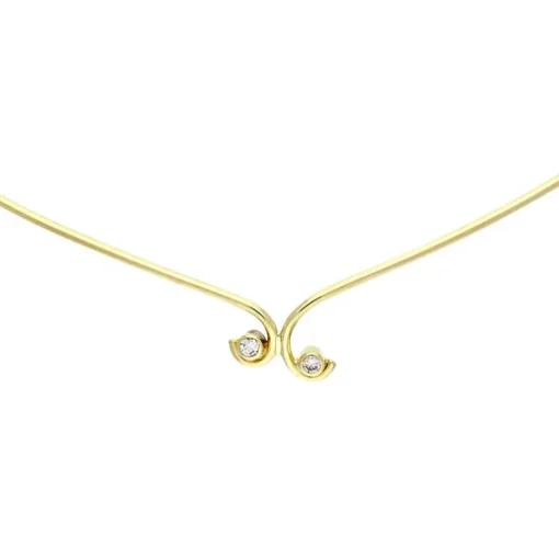Brillant-Halsschmuck Gelbgold