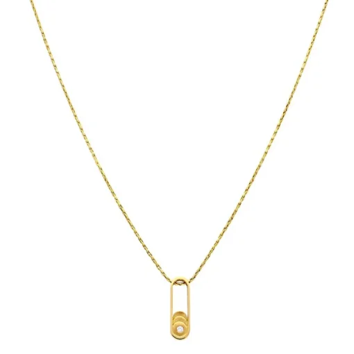 Brillant-Kette mit Anhänger Gelbgold