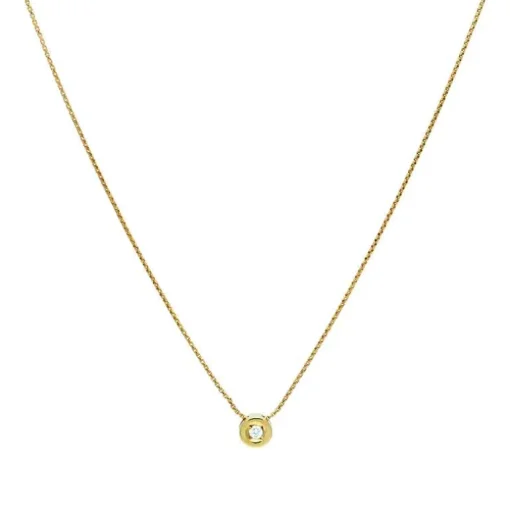 Brillant-Kette mit Anhänger Gelbgold